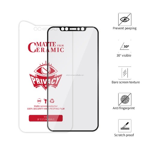 Ceramic Anti Spy Privacy Shatterproof Screen Glass Protector For iPhone 13 Pro