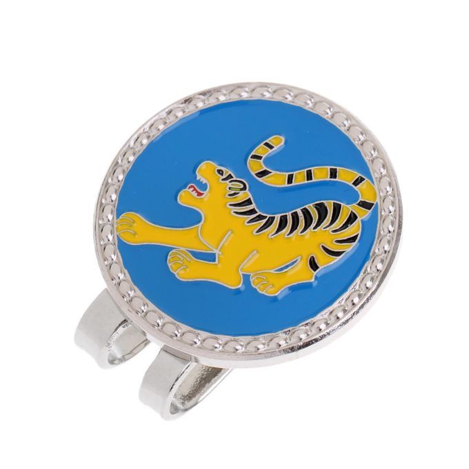 Alloy Golf Ball Marker With Magnetic Hat Clip Zodiac Tiger Tiger