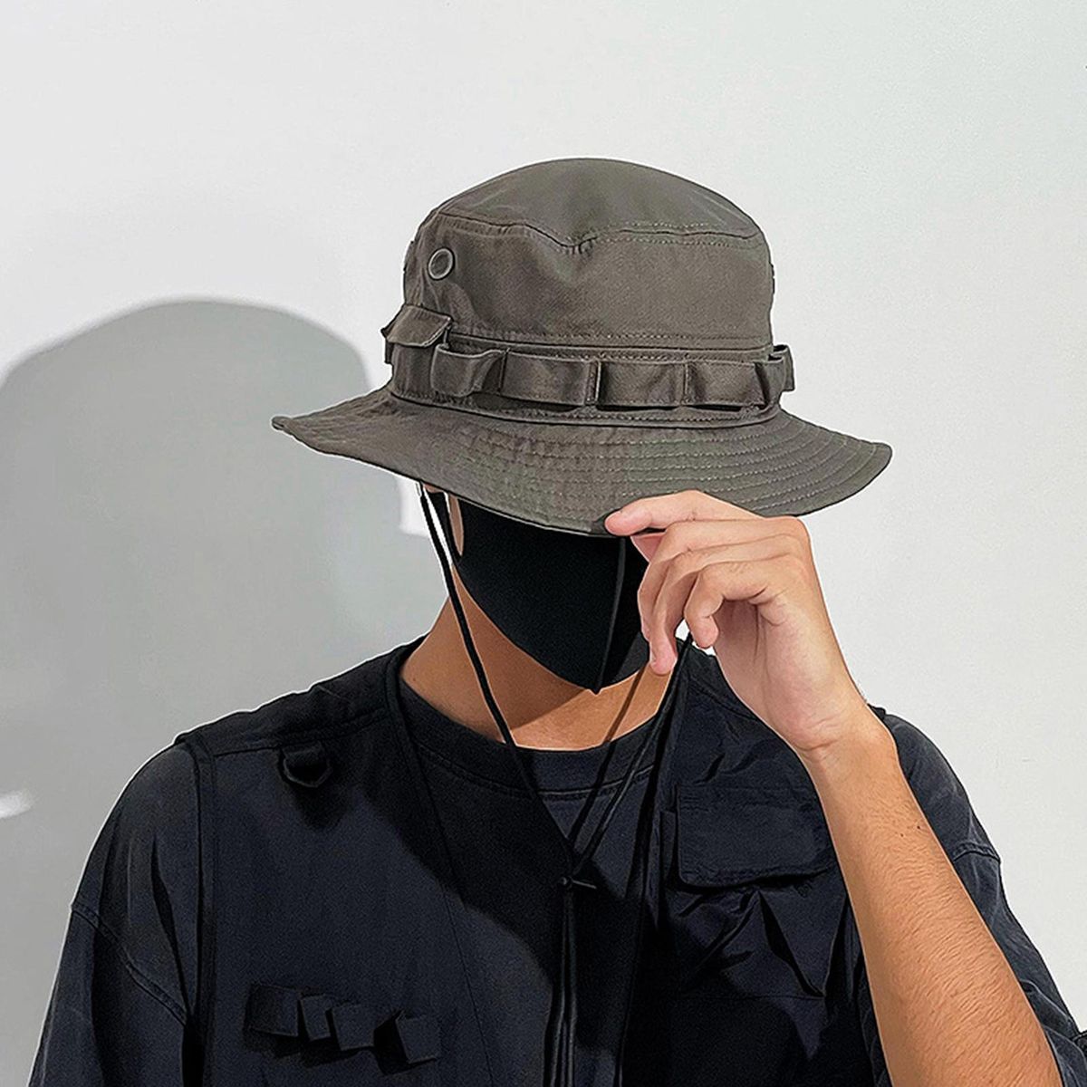 Bucket Hat Sun Protection Fisherman Hat Grey