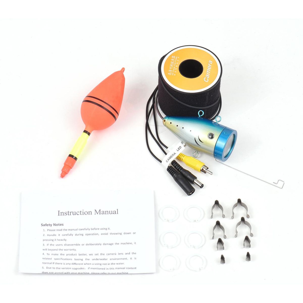 Underwater Fishing Camera 12 IR LED Lights Waterproof Fishing Camera with 20M/30M/50M Cable for Fish Finder