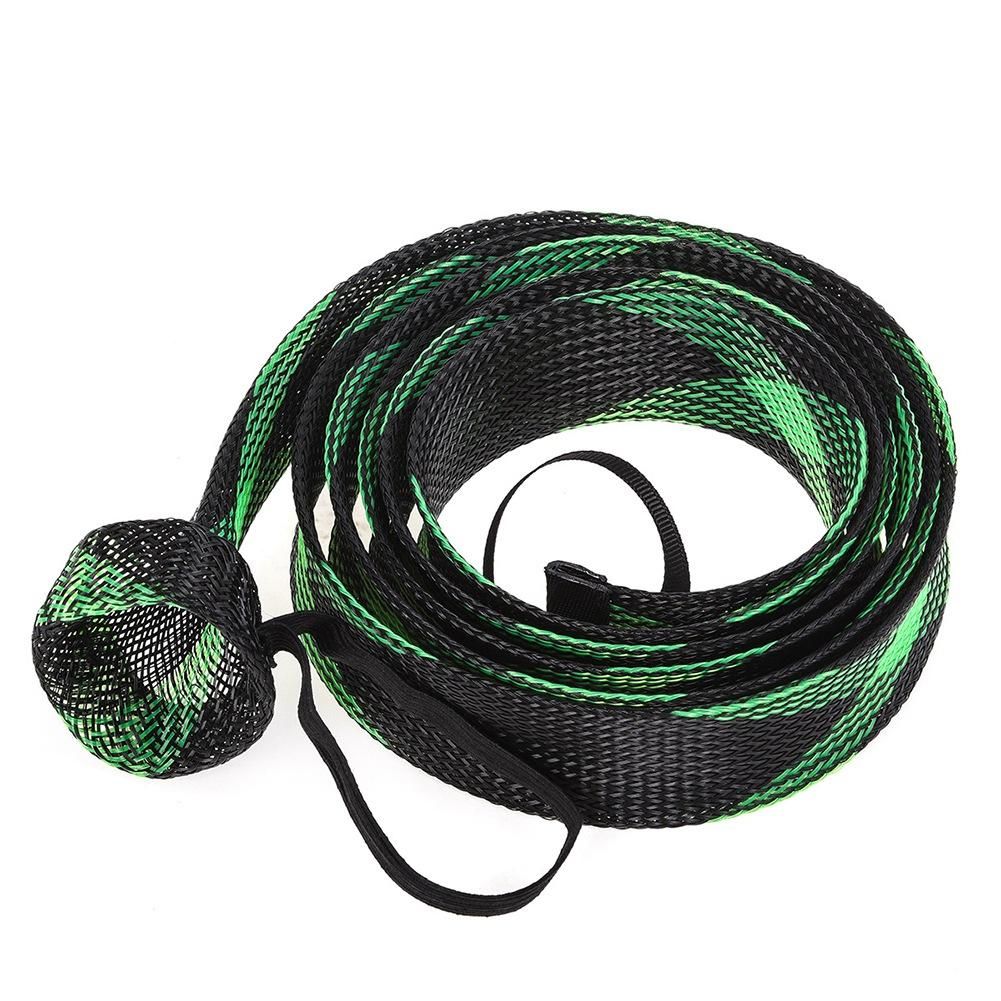 Elastic Fishing Rod Protective Sheath Net Tube Cover,White+B
