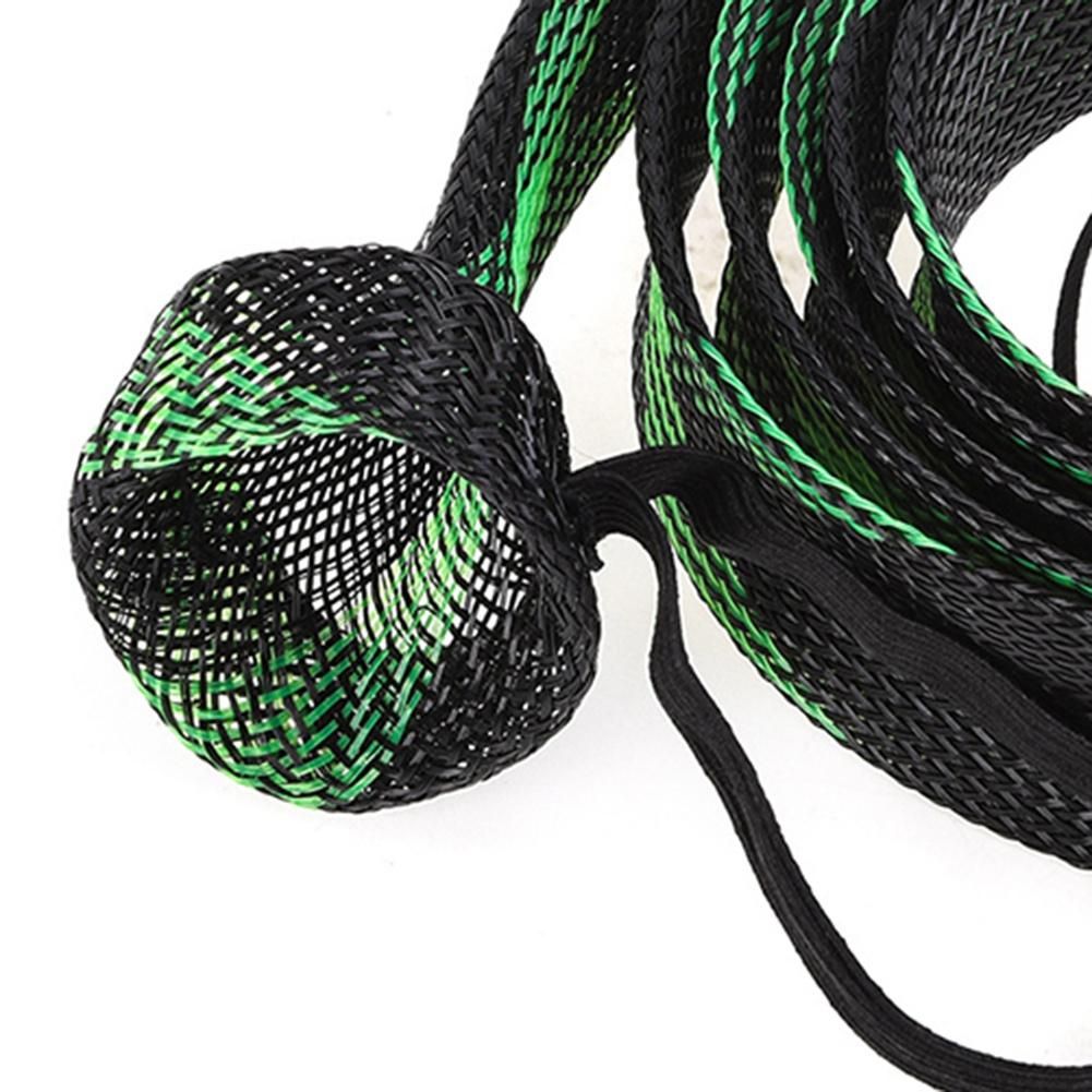 Elastic Fishing Rod Protective Sheath Net Tube Cover,White+B