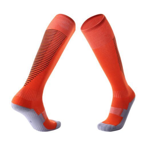 1 Pair=2pieces Non-slip Over The Knee Male Football Socks