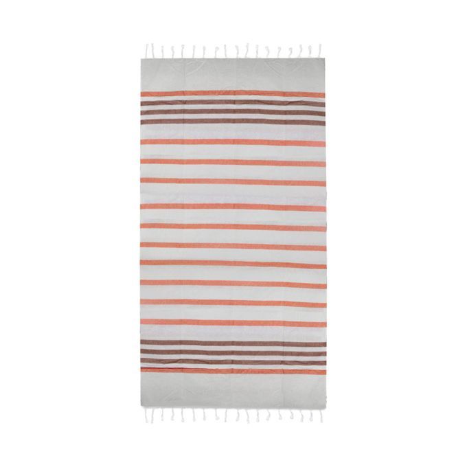 Turkish Cotton Towels Beach Bath Gym Spa Hammam Throw Orange Brown