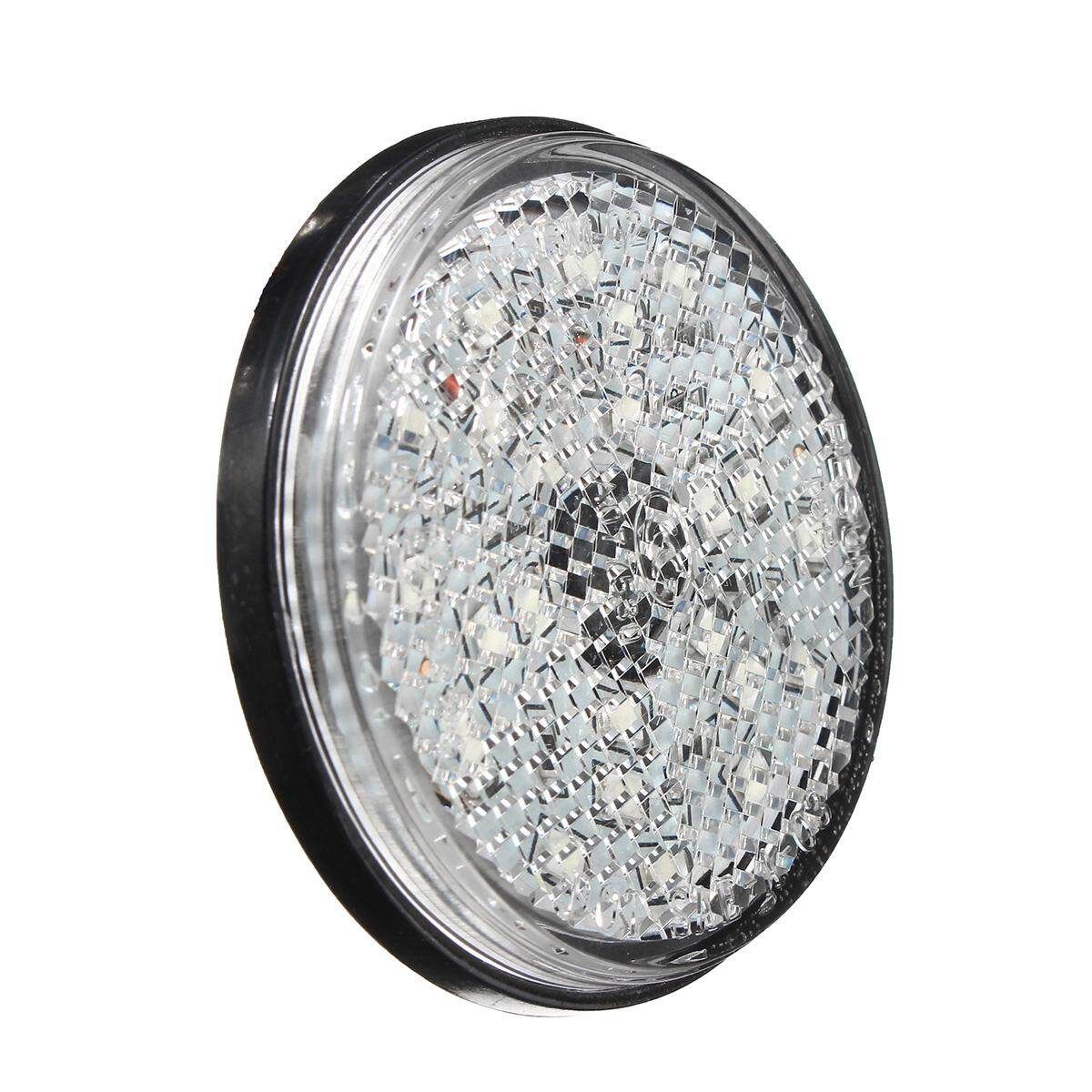 2PCS Round Reflector LED Light Rear Tail Brake Stop Signal 12V For Toyota COROLLA Yellow