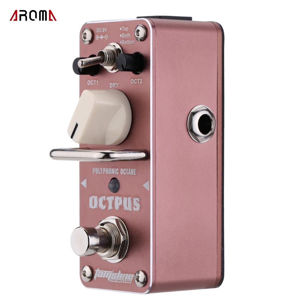AROMA AOS-3 Octpus Polyphonic Octave Electric Guitar Effect Pedal Mini Single Effect with True Bypass