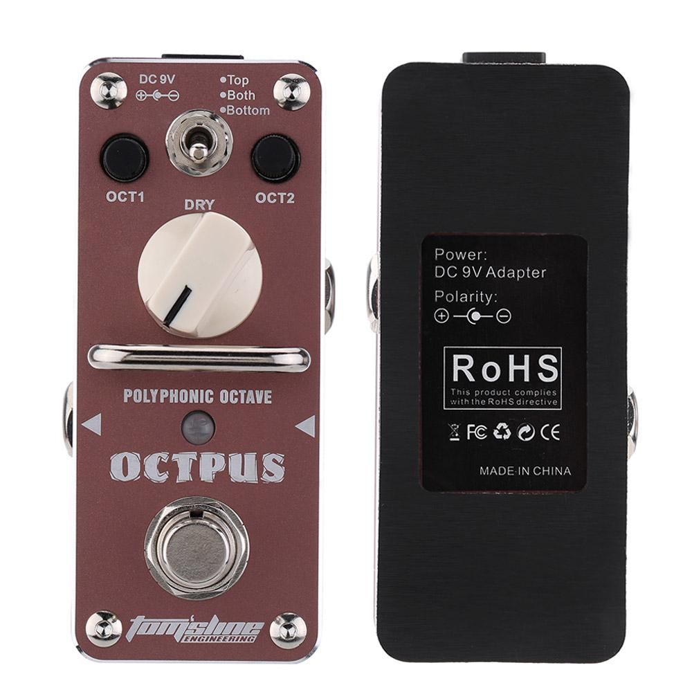 AROMA AOS-3 Octpus Polyphonic Octave Electric Guitar Effect Pedal Mini Single Effect with True Bypass