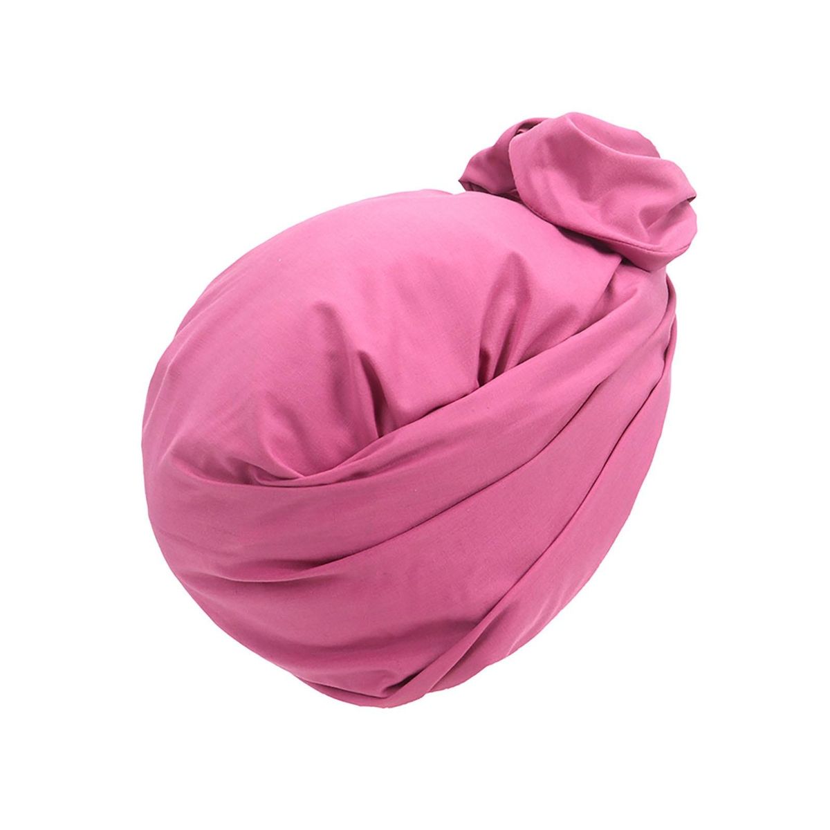 Solid-color Headscarf Retro Chic Headwrap Soft Breathable for Women Pink