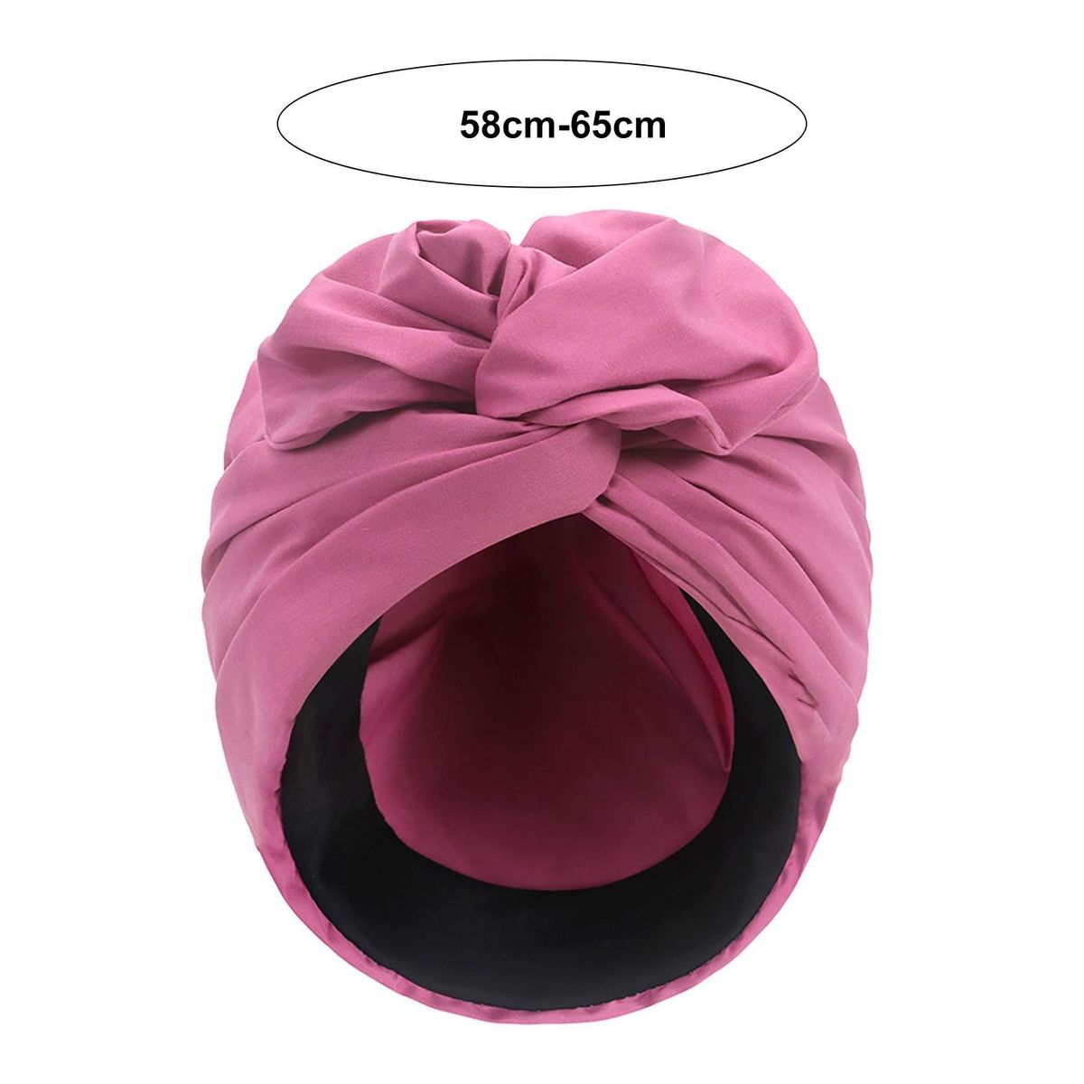 Solid-color Headscarf Retro Chic Headwrap Soft Breathable for Women Pink
