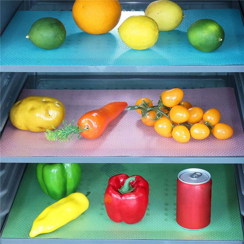 18 Pcs Refrigerator Liners Mats, Fridge Shelf Liners