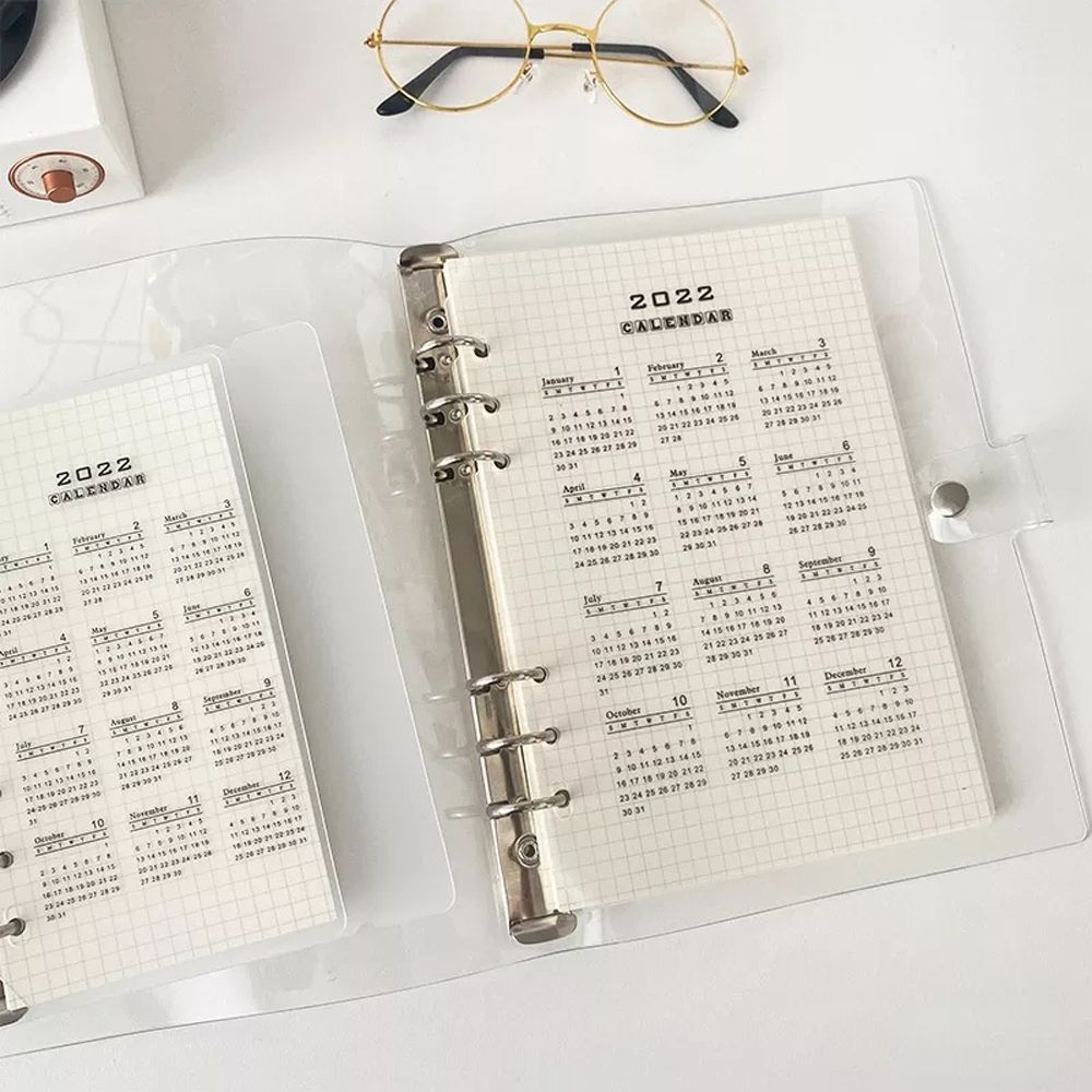 2022 Calendar A5 A6 Schedule Organizer PP Binder Dividers