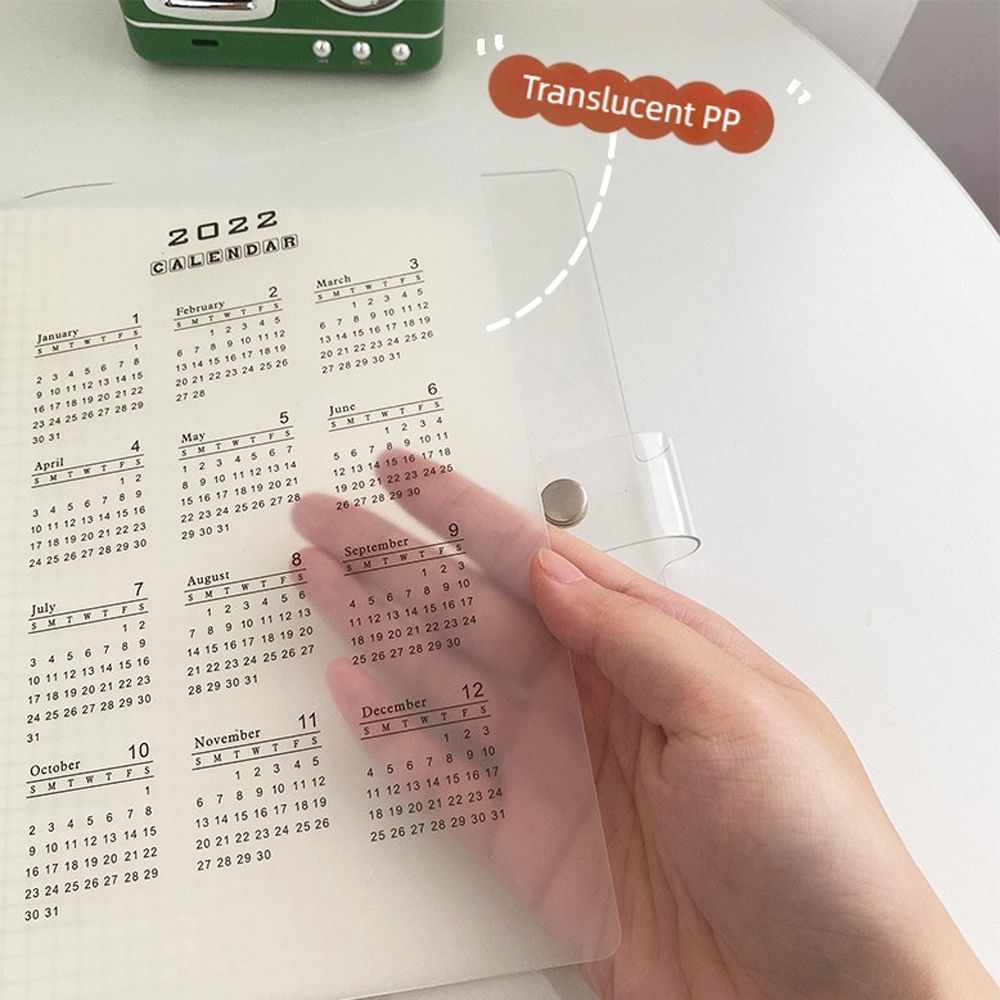 2022 Calendar A5 A6 Schedule Organizer PP Binder Dividers