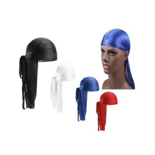 4 In 1  Silk Plain Black,Red,blue And White DURAG