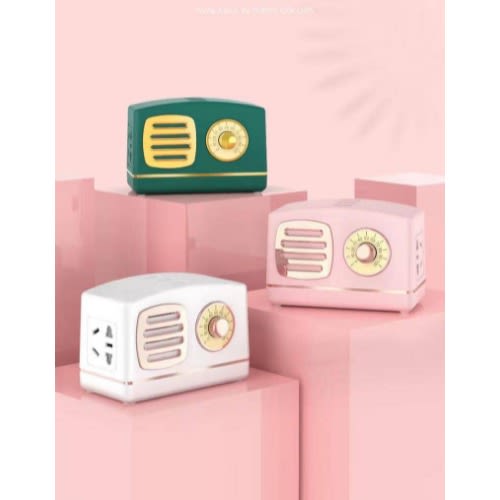 Desktop Multi Socket Plug With Usb/us/au Outlets Retro Socket Adapter - 3pcs