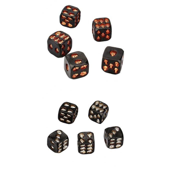 10pcs Skull Dice 6-Sided KTV Bar Home Party Game Pool Leisure Toys