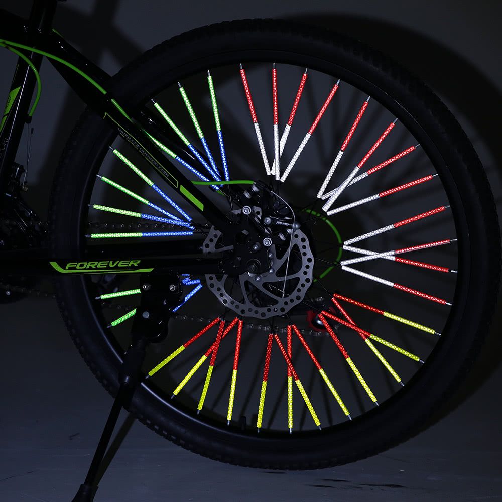 12PCS Bicycle Bike Wheel Spokes Reflective Sticks Tube Safe