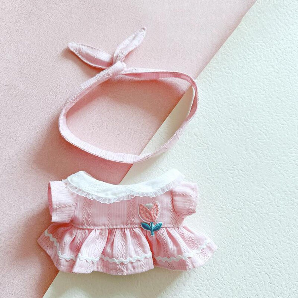 1 Set Doll Headband Lotus Dress Headband 20cm Idol Doll Clothes Pink