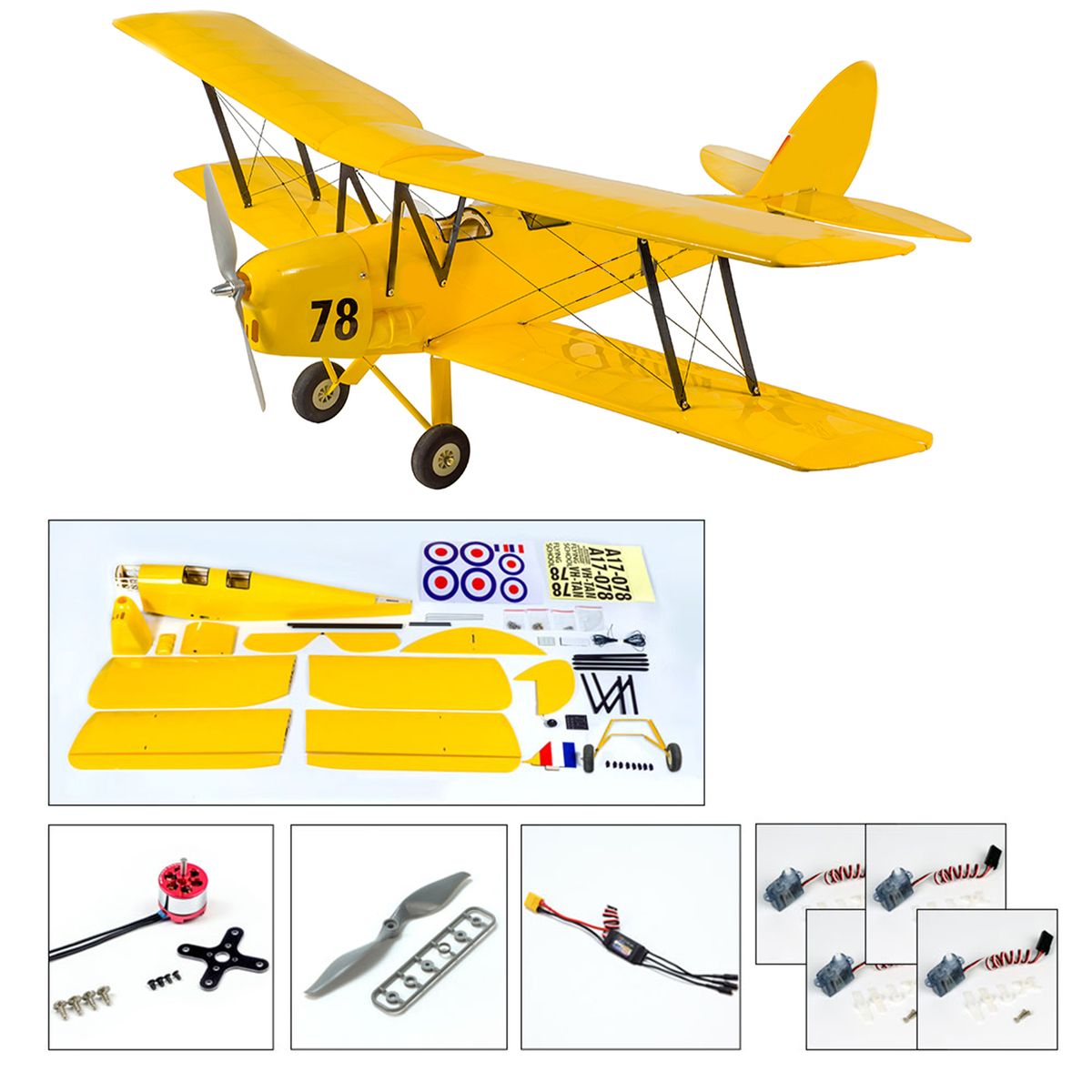 RC Airplane Wood Aircraft 800mm Wingspan Outdoor Flight Toys