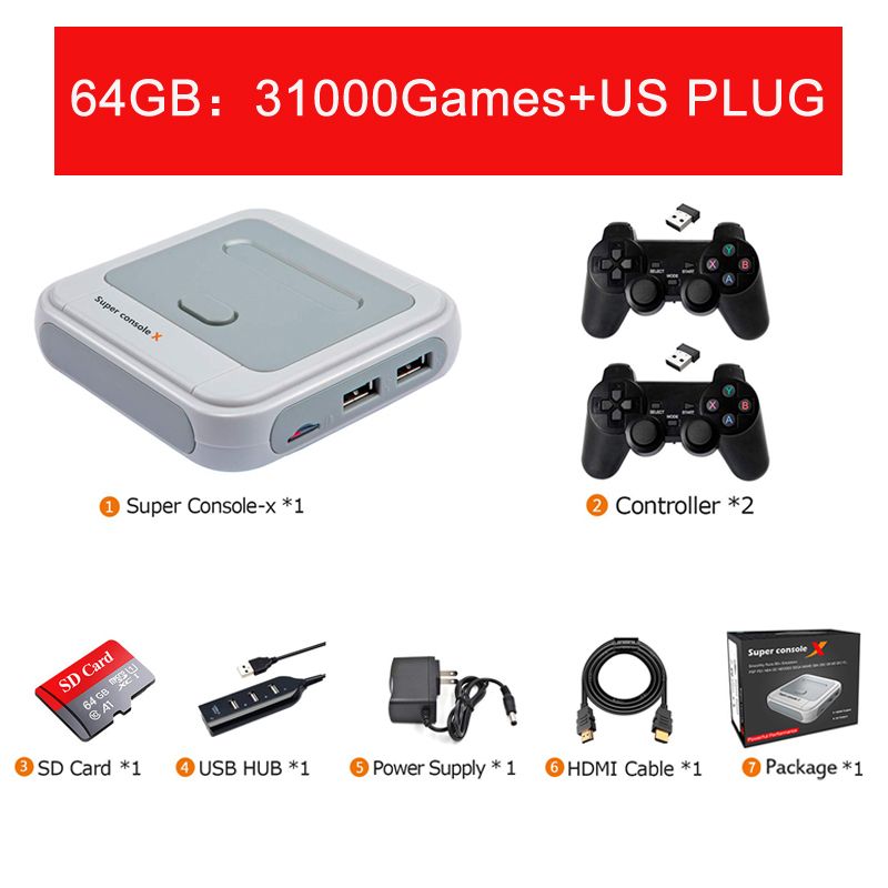 For PS1/PSP/N64/ With 40000+ Games With Wireless Controllers