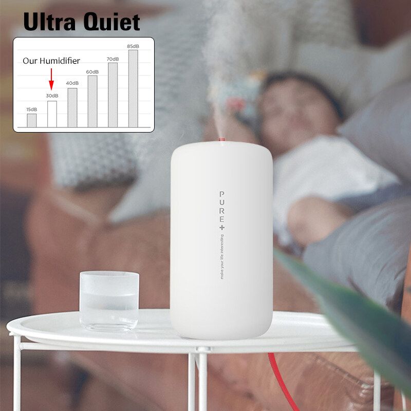 USB 14oz/400ml Large Capacity Mist/ Nightlight 2 Modes Air Humidifier Aroma Diffuser Auto Shut-Off &13-Hour Continuous Diffusing Function