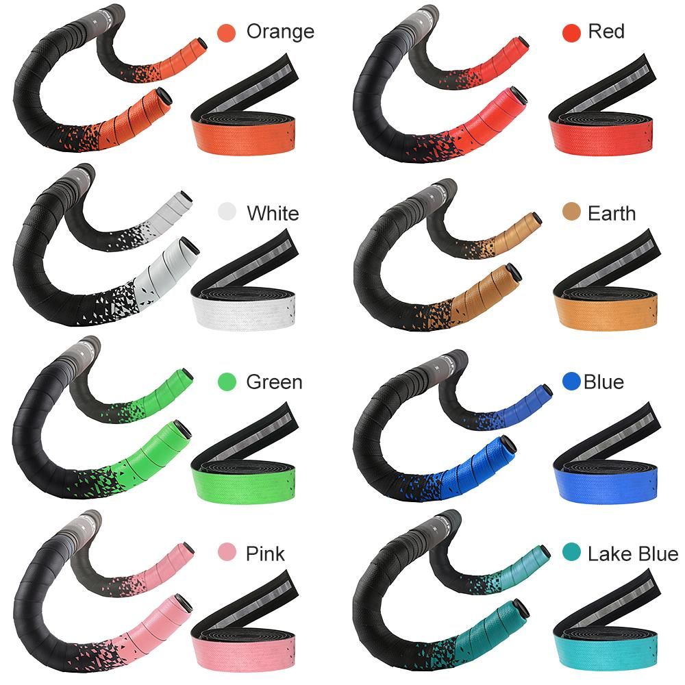 1 pair pf Bicycle Handlebar Tapes Road Bike Handlebar Band Breathable Non-Slip Cycling Handlebar Belt Wrap Bicycle Horns Belt Bike Anti-Slip Shockproof Riding Equipment