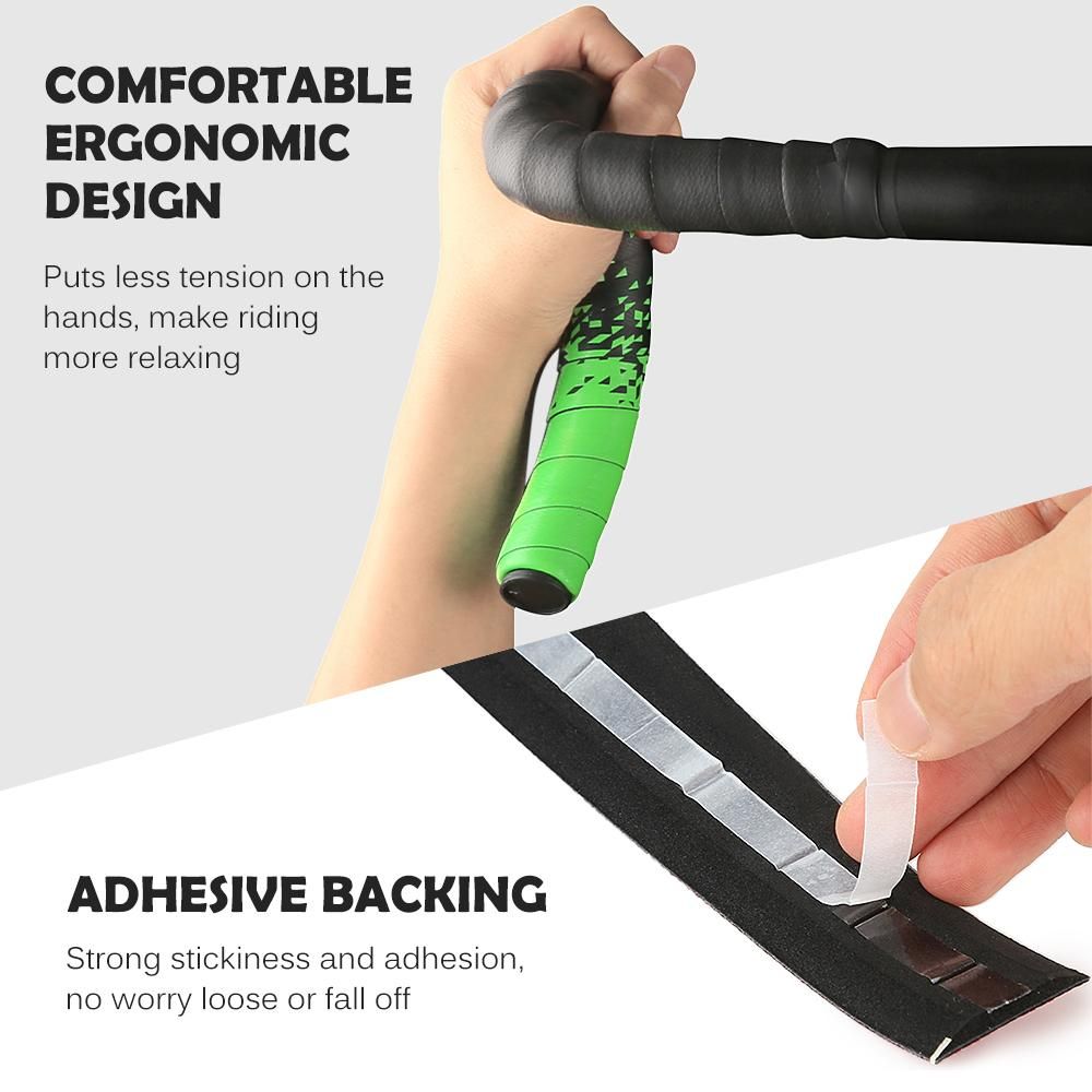 1 pair pf Bicycle Handlebar Tapes Road Bike Handlebar Band Breathable Non-Slip Cycling Handlebar Belt Wrap Bicycle Horns Belt Bike Anti-Slip Shockproof Riding Equipment
