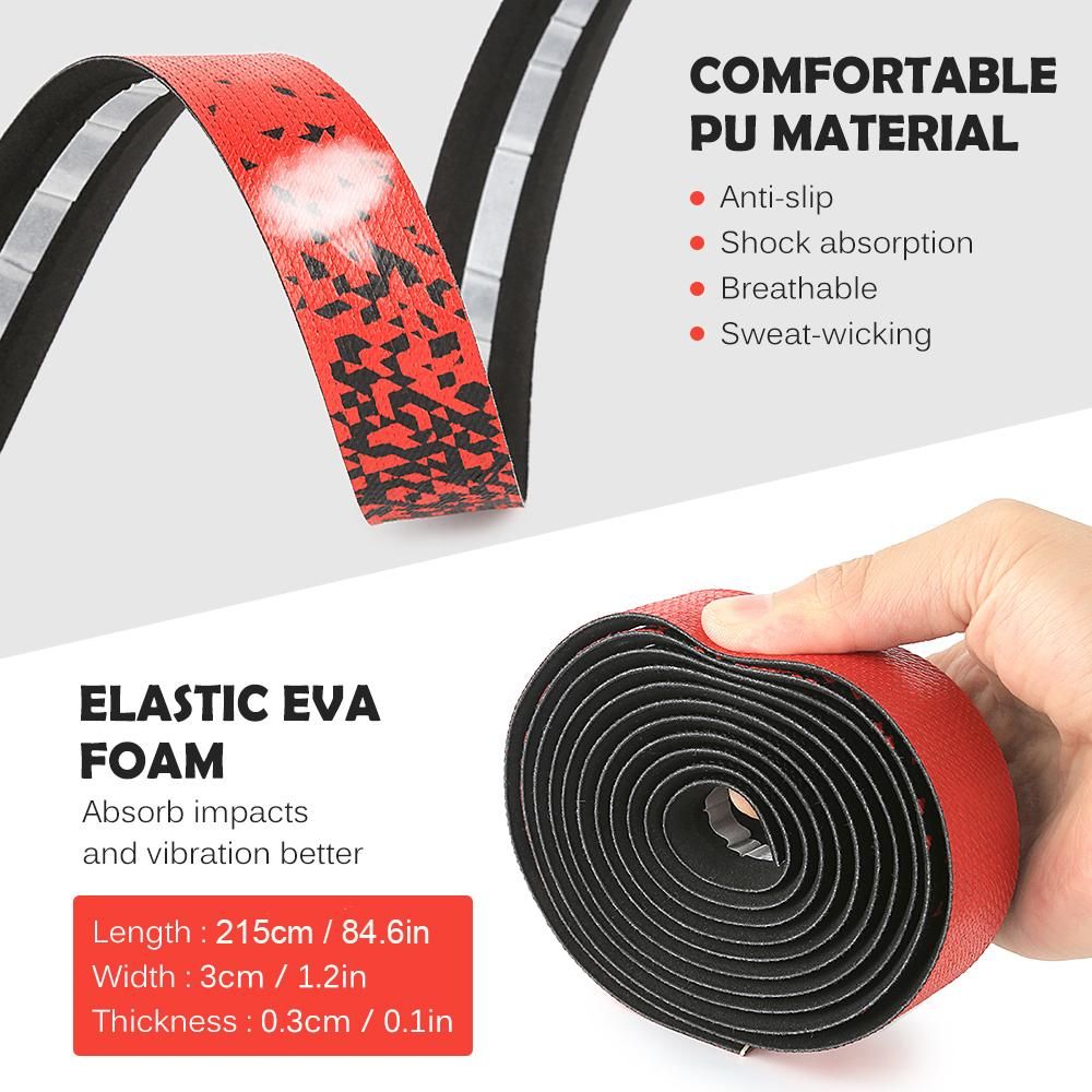 1 pair pf Bicycle Handlebar Tapes Road Bike Handlebar Band Breathable Non-Slip Cycling Handlebar Belt Wrap Bicycle Horns Belt Bike Anti-Slip Shockproof Riding Equipment