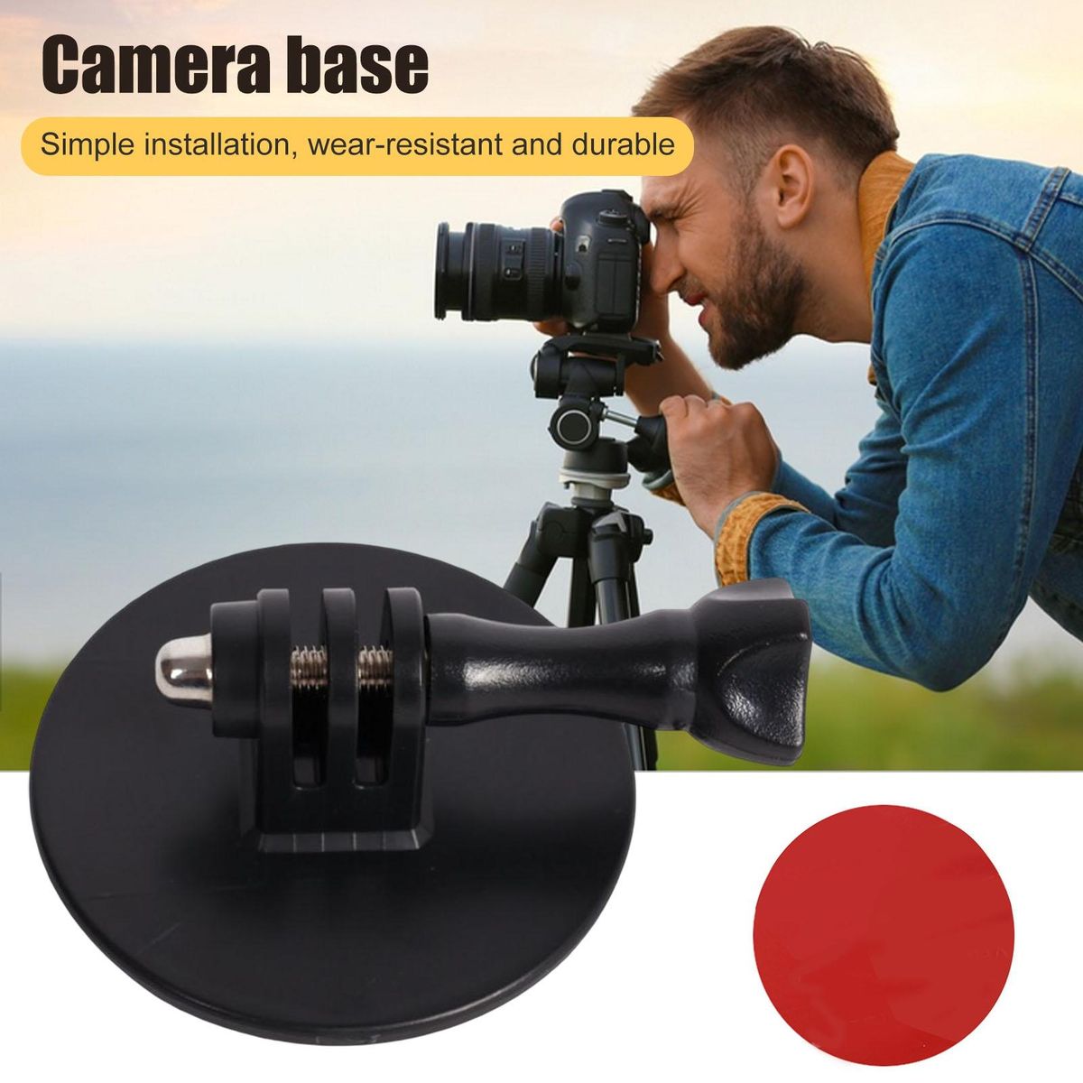 1 Set Kayaking Camera Dock Good Toughness Kayaking Camera Base Black
