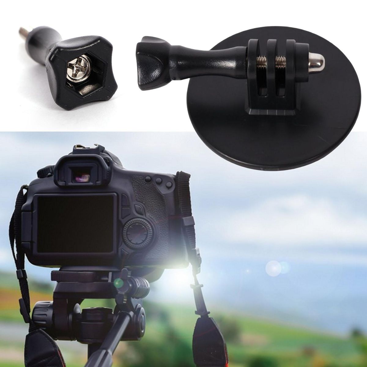1 Set Kayaking Camera Dock Good Toughness Kayaking Camera Base Black