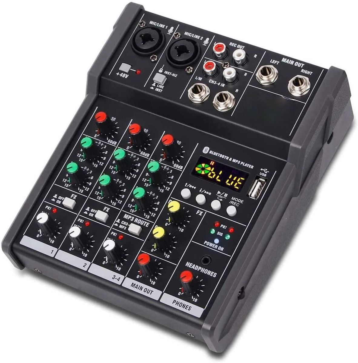 Sound Mixing Console Bluetooth USB Record Computer Playback