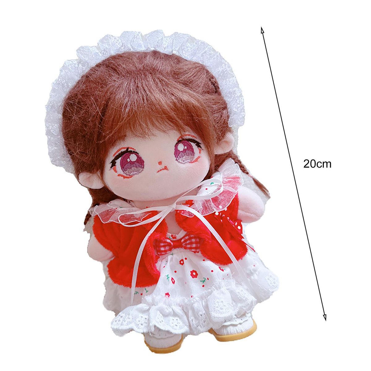 1 Set Doll Dress Set Mini Dress Tops Set Idol Doll Clothes Red