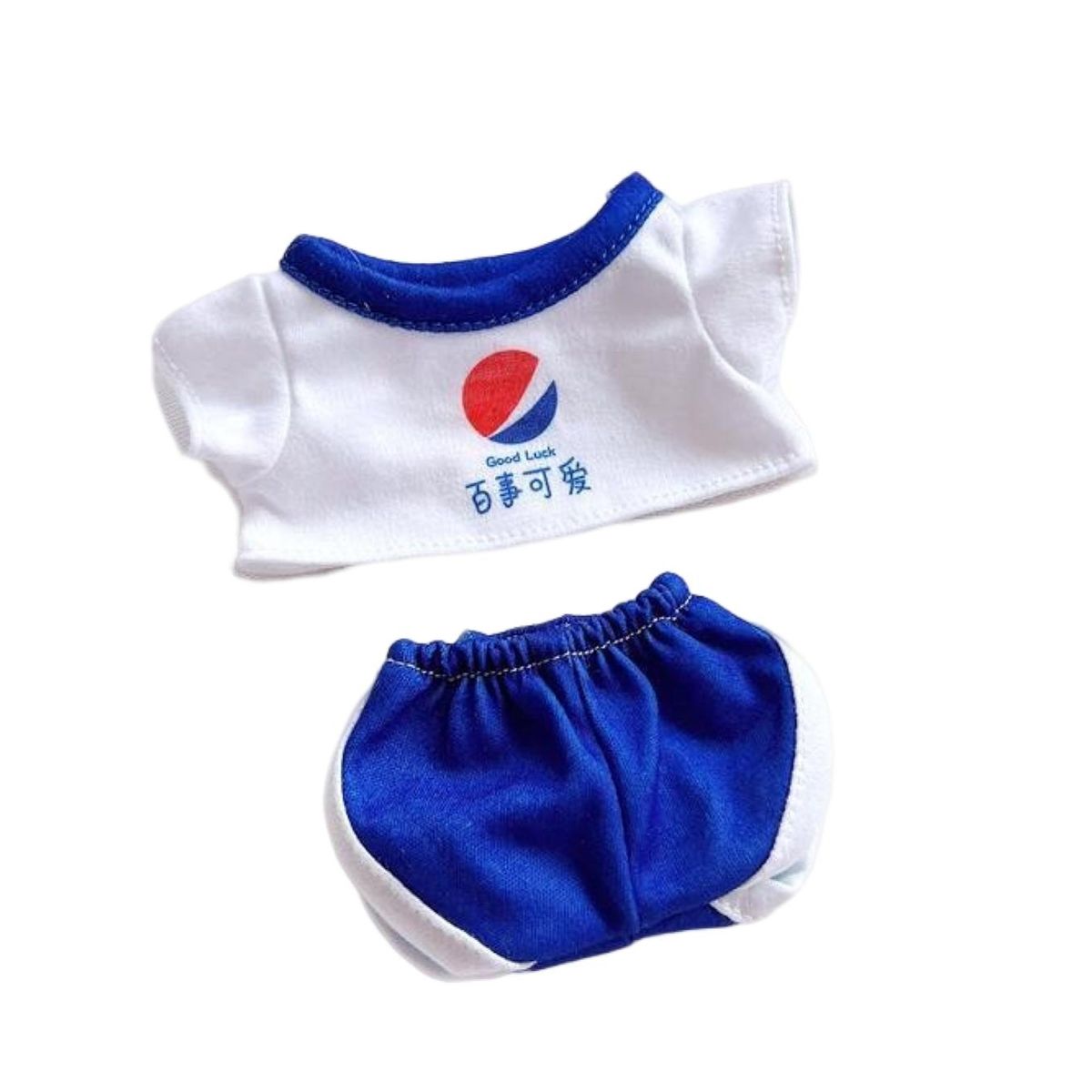 Doll Pants 20cm Cotton Idol Doll T-shirt Shorts Blue