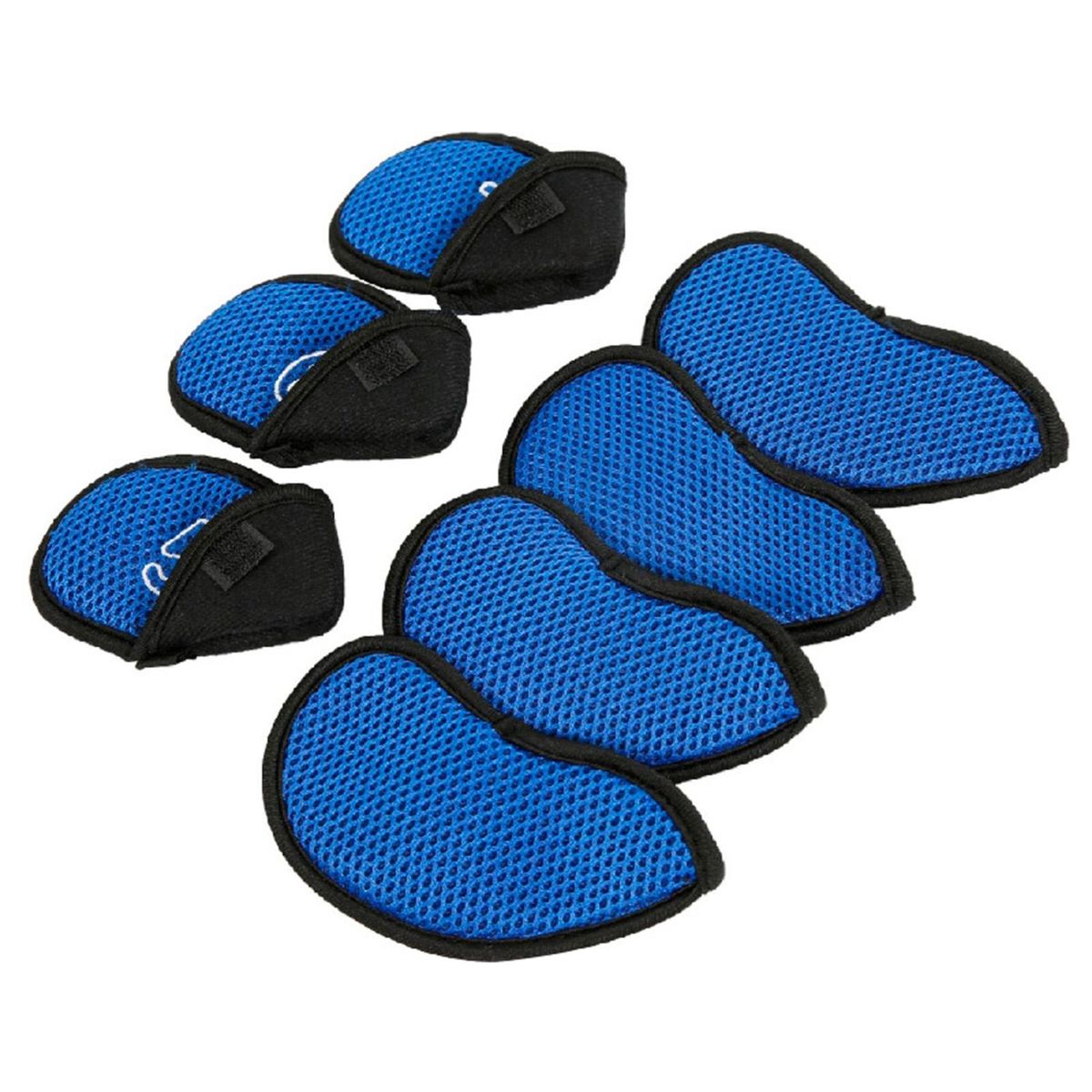 10Pcs Golf Protective Covers Golf Iron Head Covers Protectors Decors Blue