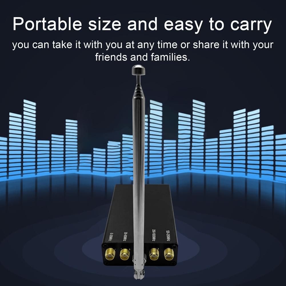 10kHz~1GHz Portable SDR Receiver RSP HF AM FM SSB CW Aviation Band Receiver Multiplatform Support Beginner Amateur Radio with Antenna