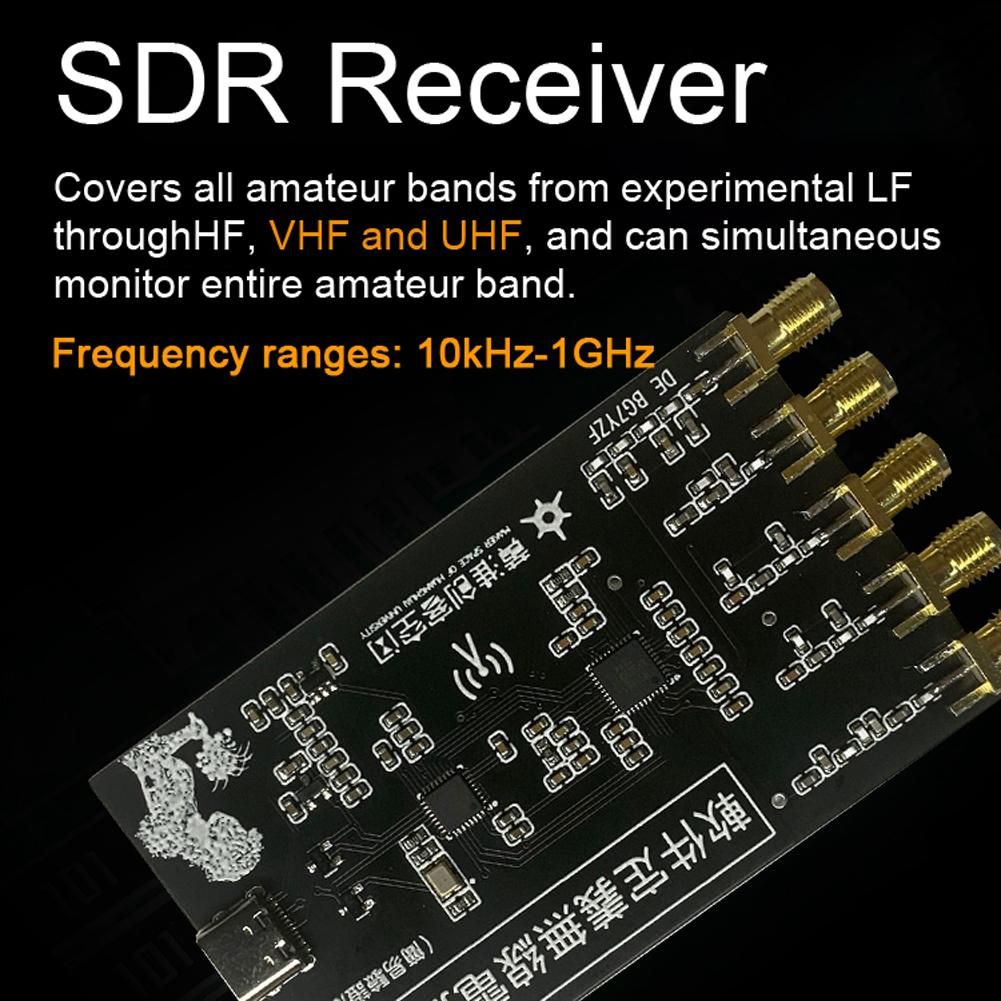 10kHz~1GHz Portable SDR Receiver RSP HF AM FM SSB CW Aviation Band Receiver Multiplatform Support Beginner Amateur Radio with Antenna