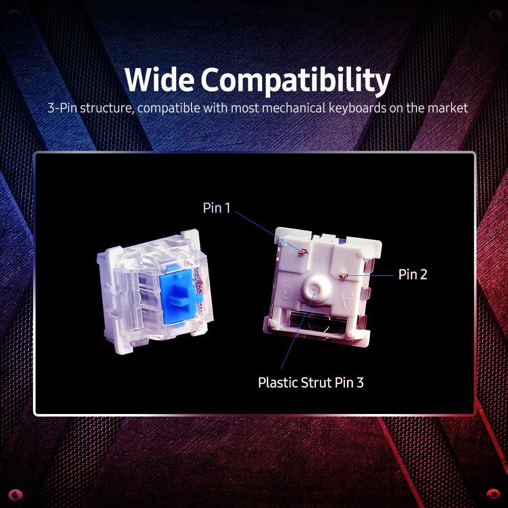 General Mechanical Keyboard Shaft Switch Replaceable Mechanical Keyboard Switch OUTMU Mechanical Brown Switch 30PCS