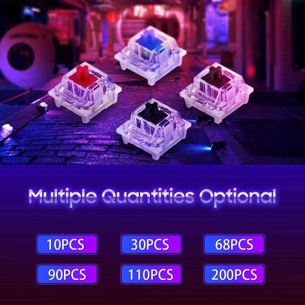 General Mechanical Keyboard Shaft Switch Replaceable Mechanical Keyboard Switch OUTMU Mechanical Brown Switch 30PCS