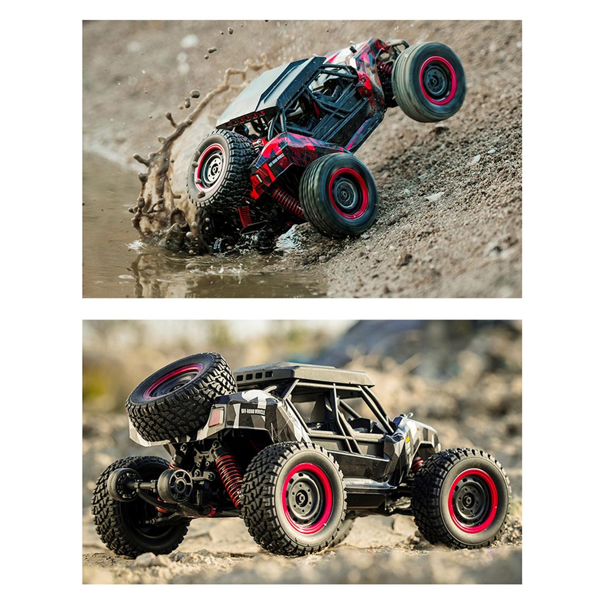 Remote Control Car, 2.4G 1:16 4-Wheel Drive 38km/h High-Speed Remote Control Car Pull Off-Road Vehicle Toy with 3 Battery