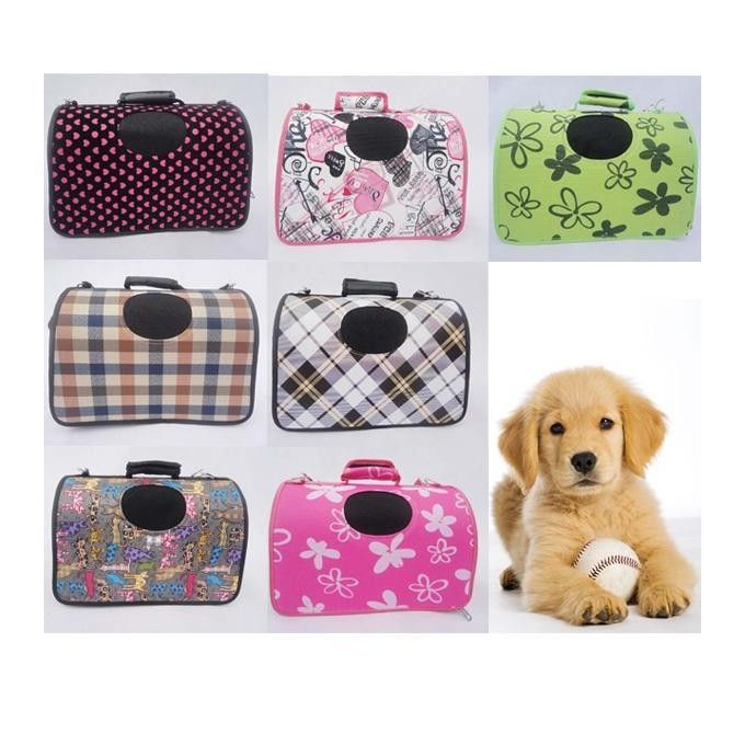 Comfort Travel Crate Carrier Bag Pet Dog Cat Pet Puppy Soft Kennel Tote S M ZX-Pink Love