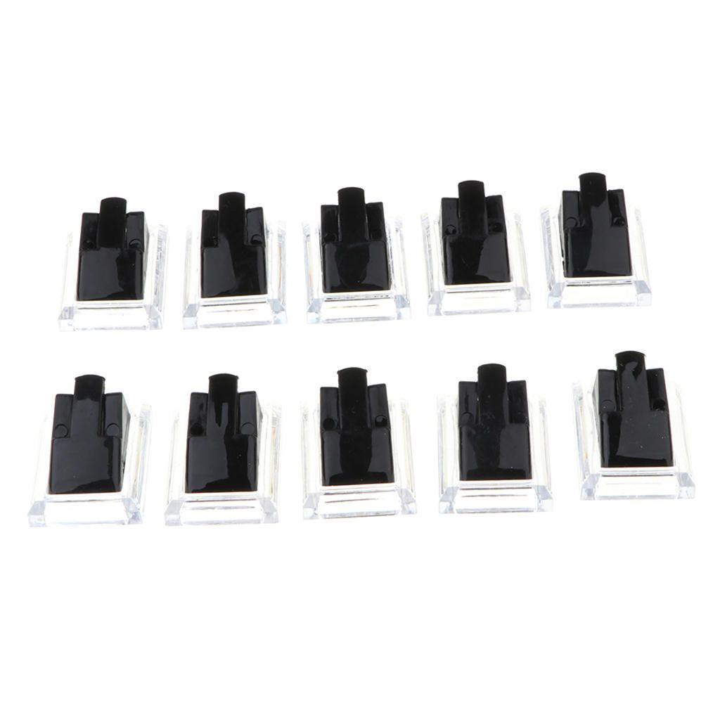 10x Jewelry Tray Finger Ring Display Stand Holder Ring Showcase Black