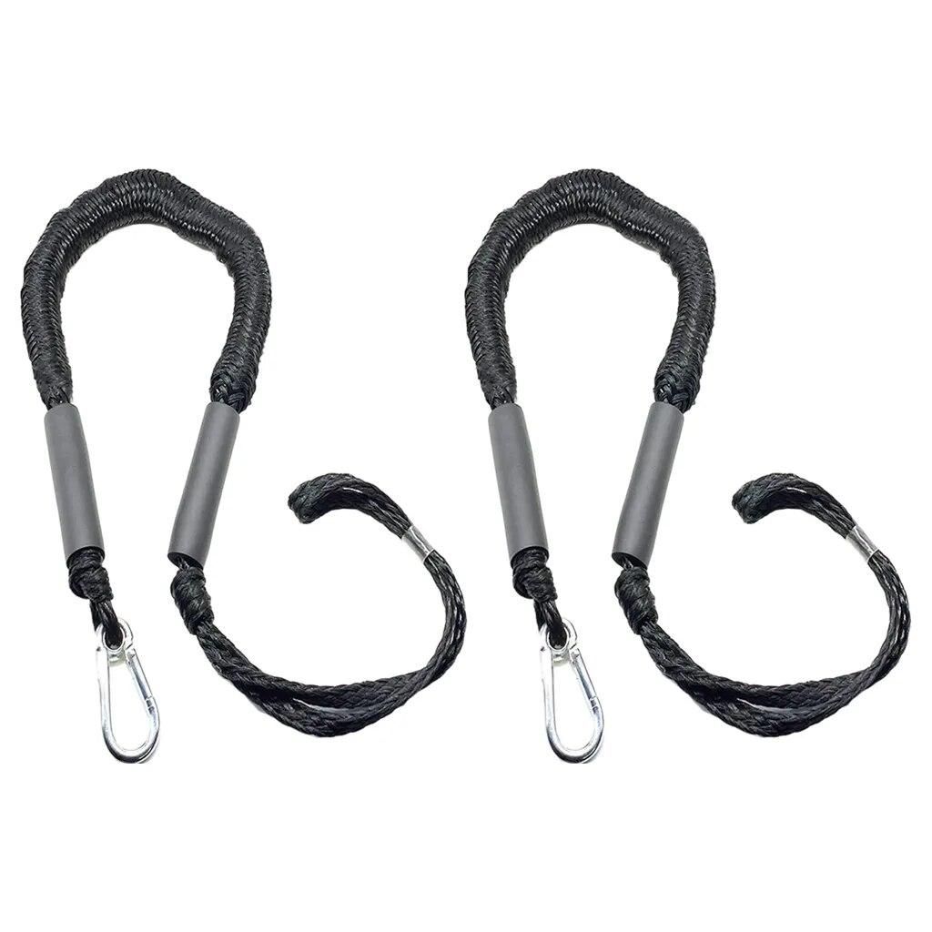 2Pcs 4FT Bungee Dock Line Boat Mooring Rope For , Kayak, Pontoon, Canoe, Power Boat Accessories