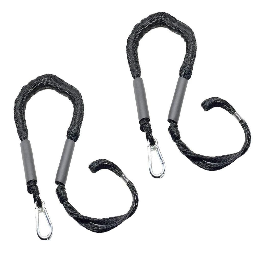 2Pcs 4FT Bungee Dock Line Boat Mooring Rope For , Kayak, Pontoon, Canoe, Power Boat Accessories