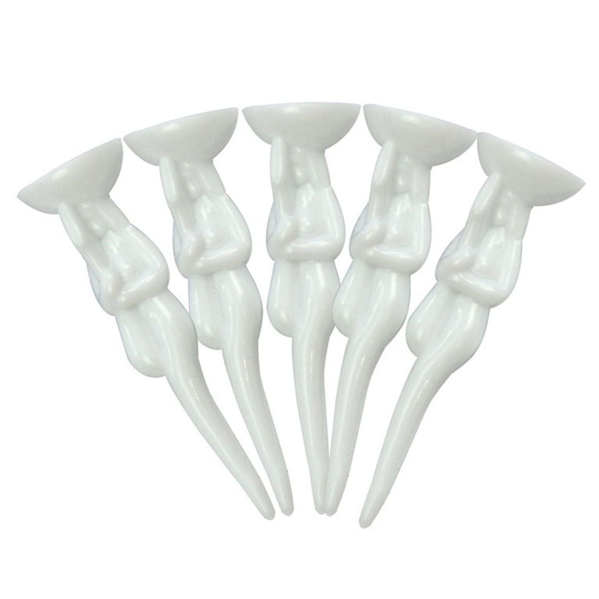 10Pcs Golf Training Tees Golf Ball Tees Beauty Spikes White