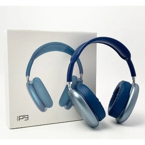 Wireless Bluetooth Stereo Overear Foldable Headset - P9 - Blue