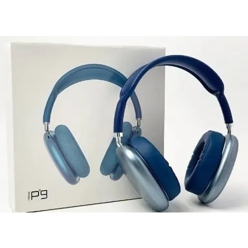 Wireless Bluetooth Stereo Overear Foldable Headset - P9 - Blue