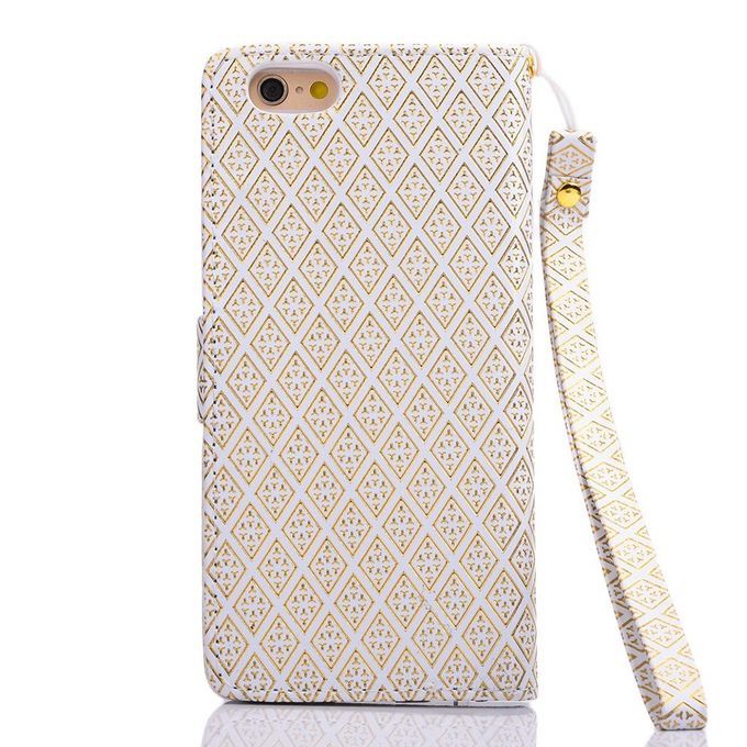 New Diamond Buckle Leather Flip Wallet Case Cover Stand Strap For IPhone 6
