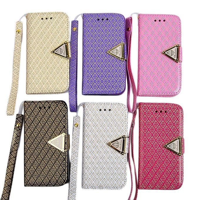 New Diamond Buckle Leather Flip Wallet Case Cover Stand Strap For IPhone 6