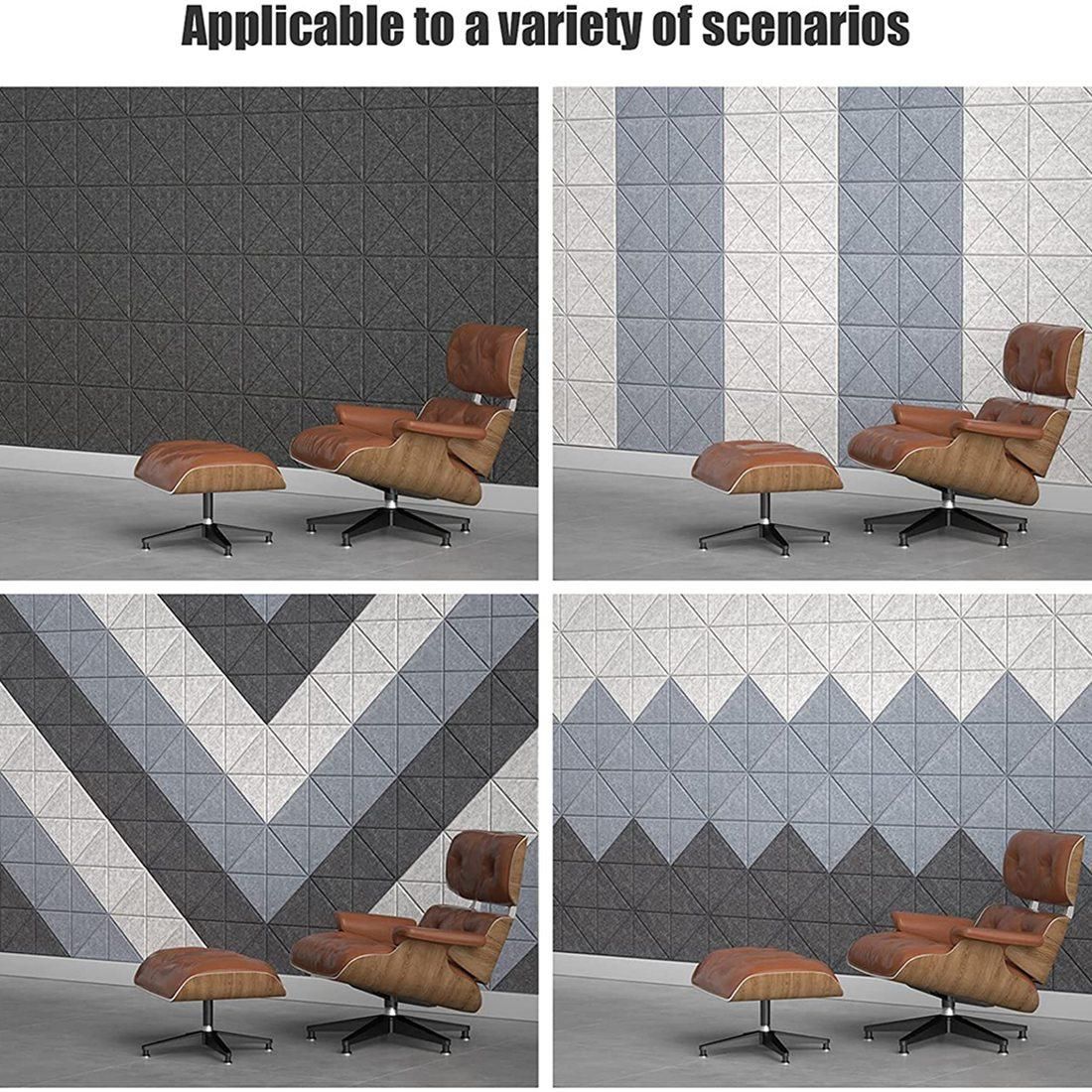 12 Pcs Acoustic Panels,for Acoustic Treatment,Wall
