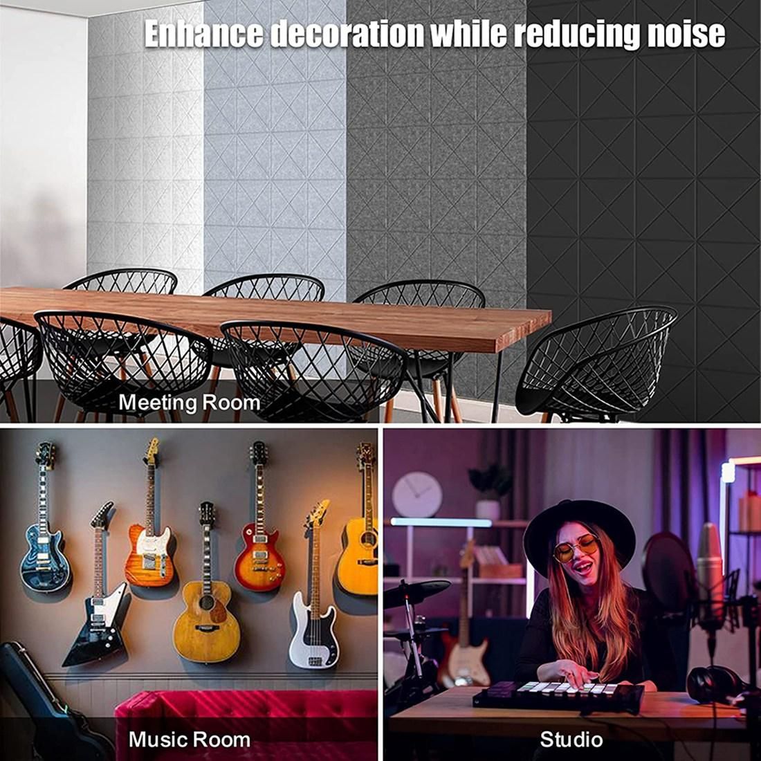12 Pcs Acoustic Panels,for Acoustic Treatment,Wall