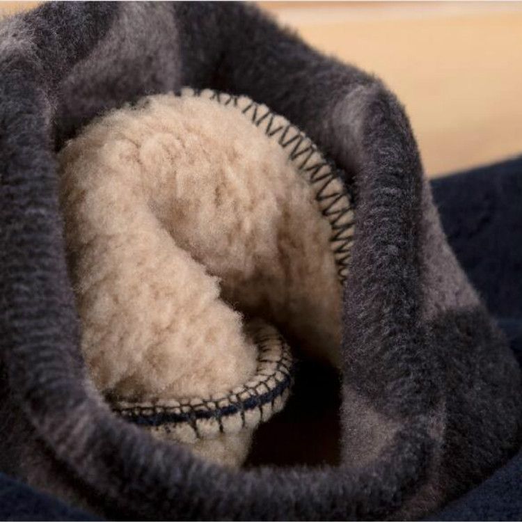 Men Thicken Winter Warm Boat Socks Elastic Indoor Floor Socks(Black)